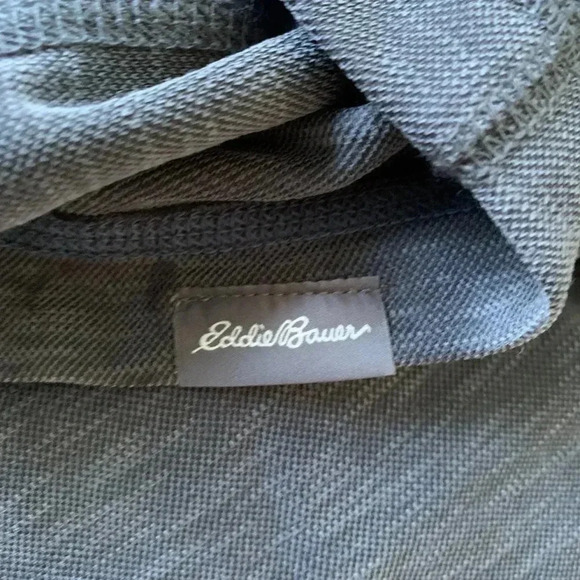 Eddie Bauer Long Sleeve Contour Performance Henley in Carbon - Picture 4 of 7